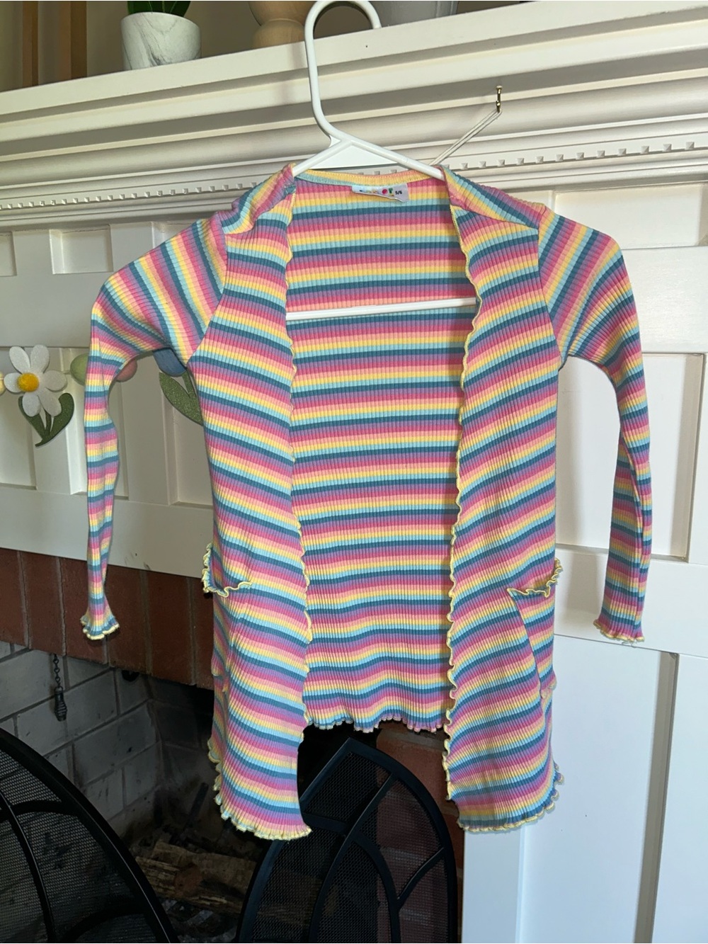 Dotdotsmile Rainbow Stripes Cardigan Size 5/6